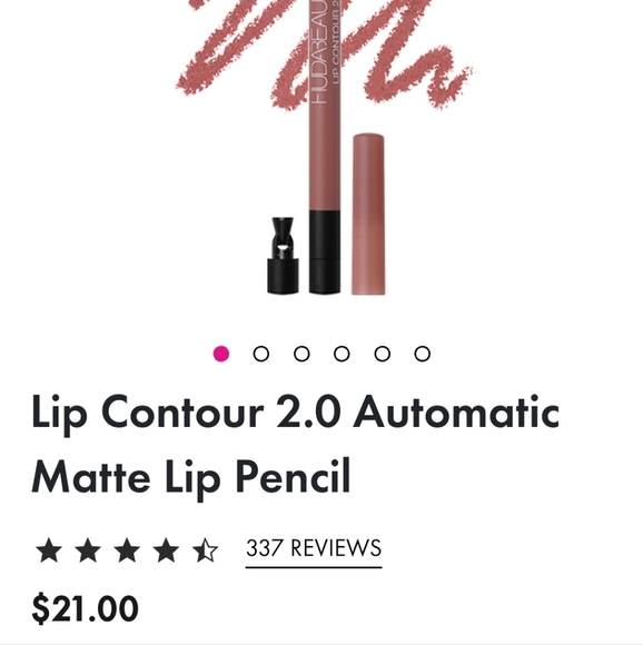 HUDA lip contour 2.0 automatic matte lip pencil in shade pinky brown. - Picture 4 of 9